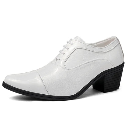 Luxury Men's Pointed Toe Elevation Shoes - Stylish Height-Enhancing Footwear