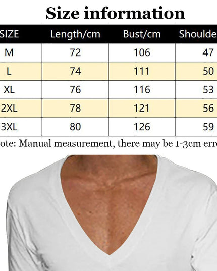Casual Slim Fit V-Neck Short Sleeve T-Shirt