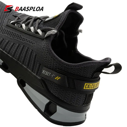 Baasploa Men's Sneakers - Breathable, Anti-Slip, Shock-Absorbing Athletic Shoes