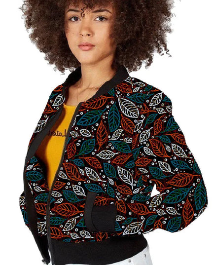 Women's Short Zipper Bomber Jacket