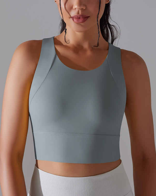 Nylon Women's Sports Bra - Stretchy Elastic Fitness Top - Various Colors