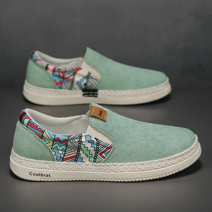 Men's Flat Canvas Slip-On Sneakers