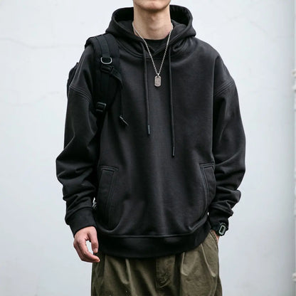 Men's Retro Hooded Loose Fit Sweater