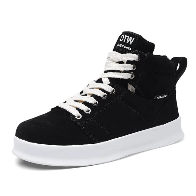 High-Top Men's Faux Suede Sneakers