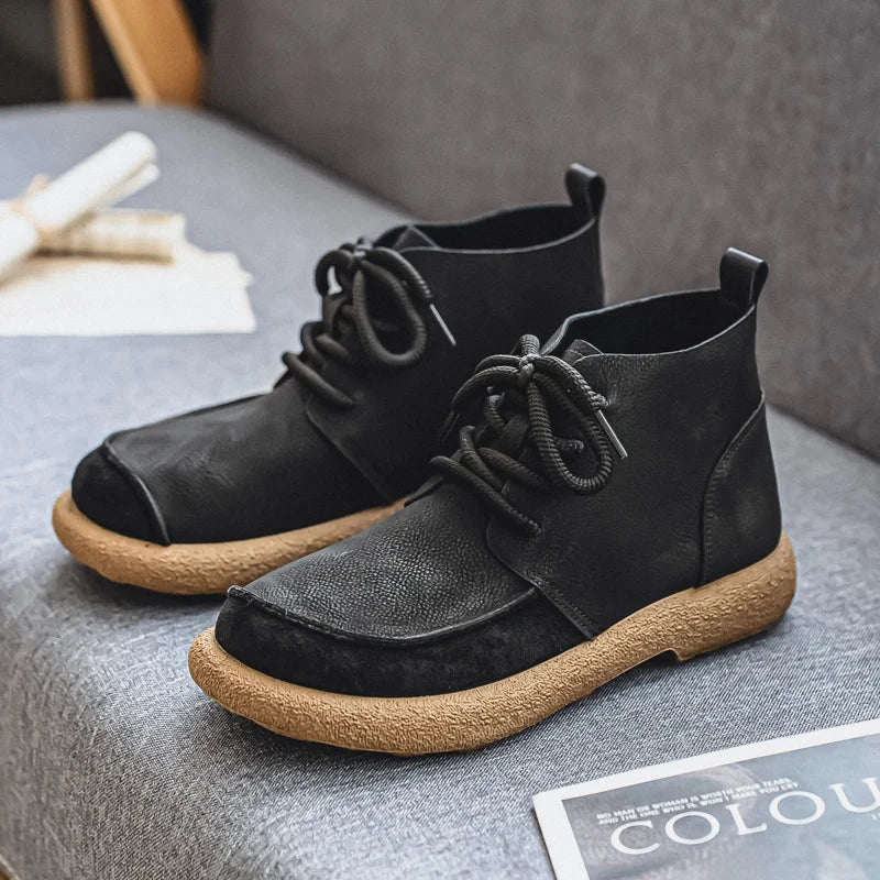 Men's Casual High-Top Faux Leather Shoes