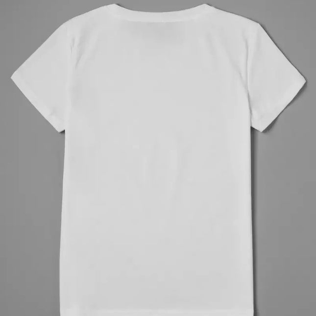 Women's Spring Flower Cartoon Graphic Tee