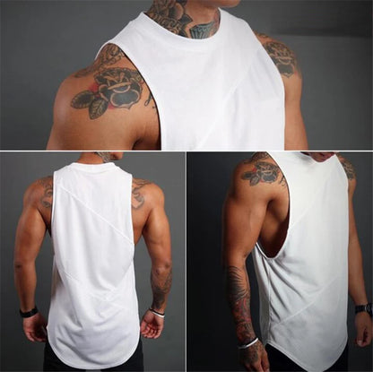 Men's Gym Tank Tops - Fitness Workout Stringer Shirts - Loose Fit Athletic Sleeveless Tank