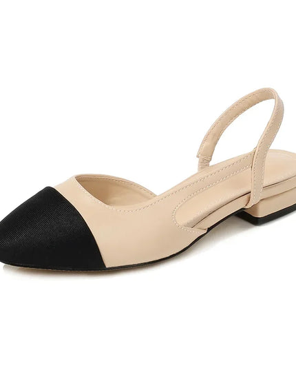Women's Pointed Toe Sandals with Low Square Heels