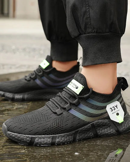Men's Lightweight Breathable Mesh Sneakers -  Athletic Running Trainers-Various Colors