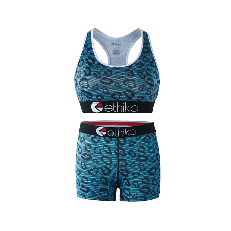 ETHIKA Women's Two-Piece Vest Shorts Swimsuit with Sweat-Absorbing and Quick-Drying Fabric