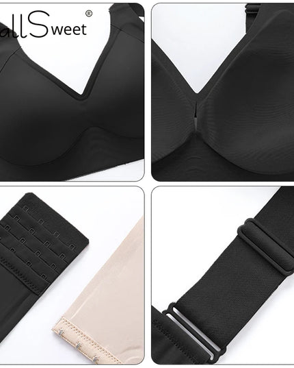 Wireless Women’s Bras – Seamless Full Coverage, No Underwire, Soft Push-Up Bra Everyday Bralette