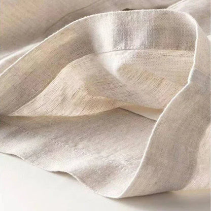 Elegant Women's High Waist Thin Cotton Linen Wide Leg Pants