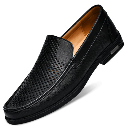 Premium Genuine Leather Men’s Slip-On Loafers - Comfortable & Stylish Men's Leather Dress Shoes