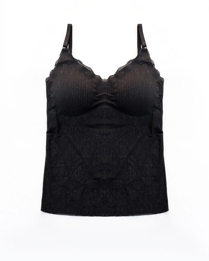 Ladies' Lace Wireless Bra - Comfortable, Lightweight Mesh Design with Detachable Chest Cushion
