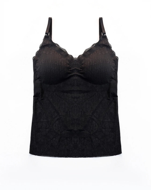 Ladies' Lace Wireless Bra - Comfortable, Lightweight Mesh Design with Detachable Chest Cushion