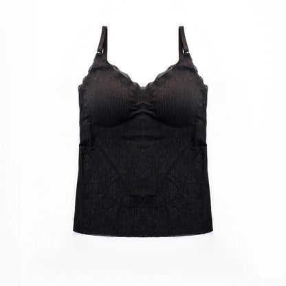 Ladies' Lace Wireless Bra - Comfortable, Lightweight Mesh Design with Detachable Chest Cushion