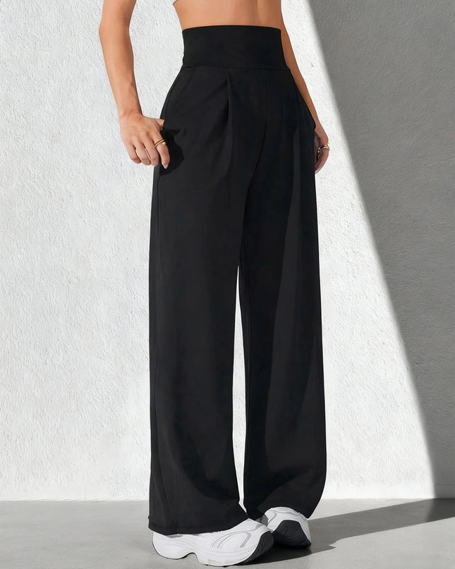 High-Waisted Women's Tummy Control Wide-Leg Pants