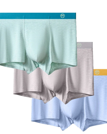 3-Pack Bamboo Fiber Men's Breathable Boxer Briefs – Comfortable, Eco-Friendly Men’s Underwear Set