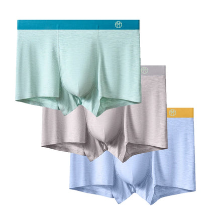 3-Pack Bamboo Fiber Men's Breathable Boxer Briefs – Comfortable, Eco-Friendly Men’s Underwear Set