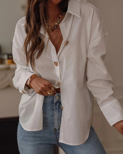 Womens Elegant Long Sleeve Casual Style Shirt