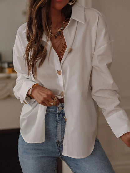 Womens Elegant Long Sleeve Casual Style Shirt