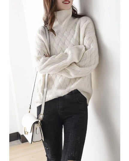Women's Oversized Thick Turtleneck Sweater