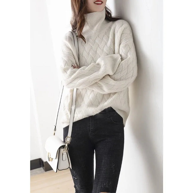 Women's Oversized Thick Turtleneck Sweater