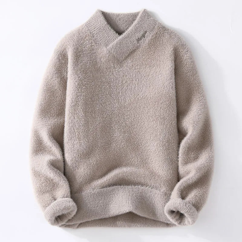 Men's Korean Style Warm V-Neck Sweater