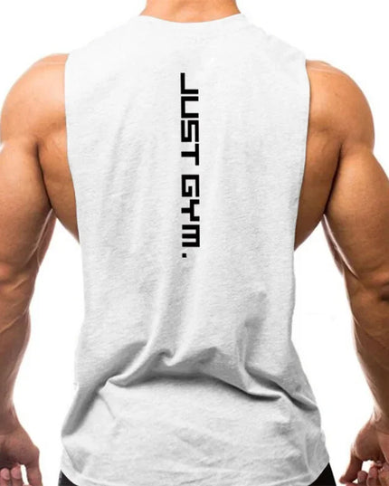 Just Gym Men's Fitness Tank Top - Side Cut Tee for Optimal Performance and Style
