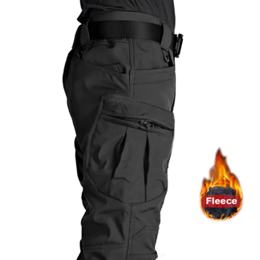 Men’s Waterproof Fleece Cargo Pants – Tactical Hiking Combat Trousers for Men