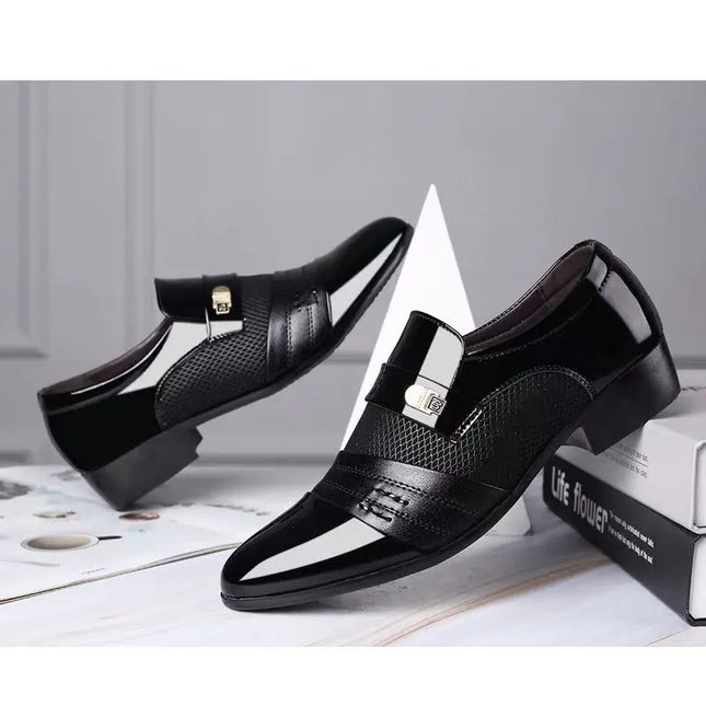 Men's Slip-On Oxford Shoes - Faux Leather Loafers for Men