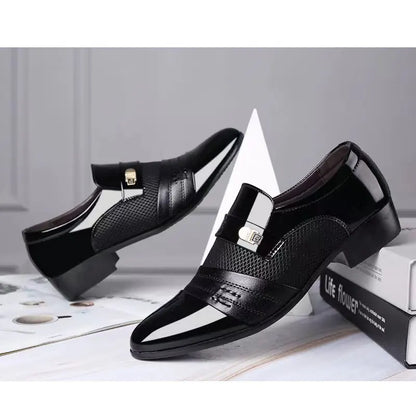 Men's Slip-On Oxford Shoes - Faux Leather Loafers for Men