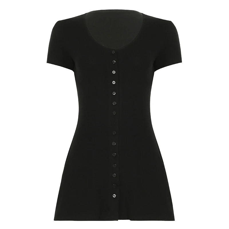 Women's Mini Dress - Slim Fit A-Line Pleated Style