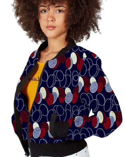 Women's Short Zipper Bomber Jacket