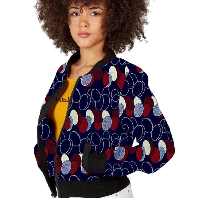Women's Short Zipper Bomber Jacket