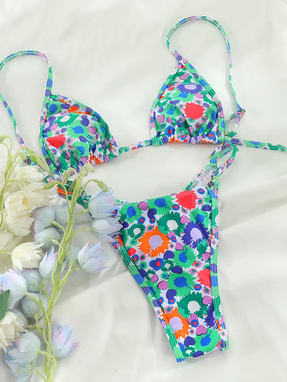 Bold Cut-Out Low-Waist Bikini Set for Women