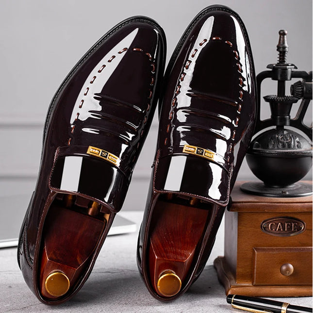 Faux Leather Men’s Slip-On Shoes – Comfortable & Stylish Men’s Dress Shoes
