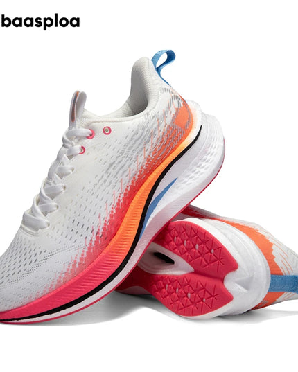 Baasploa Men's Running Shoes - Lightweight Mesh Sneakers with Carbon Plate for Enhanced Performance