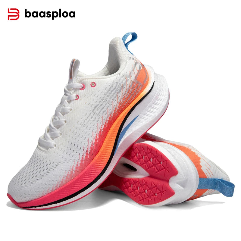 Baasploa Men's Running Shoes - Lightweight Mesh Sneakers with Carbon Plate for Enhanced Performance