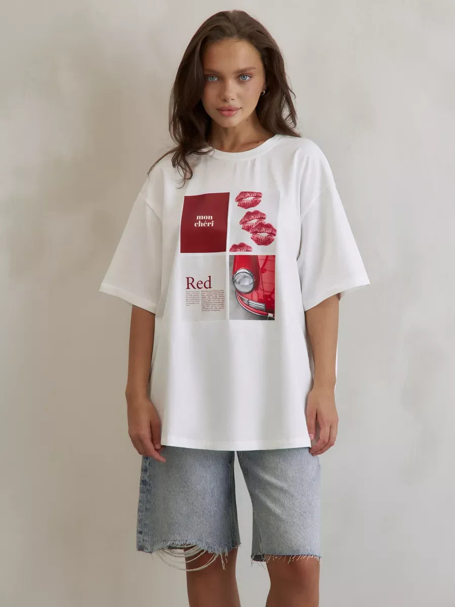 Women's Cotton Graphic Printed T-Shirt - Stylish & Comfortable Design
