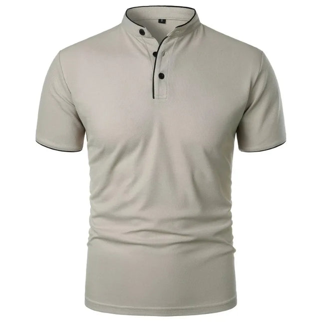 Men's Breathable Half-Button T-Shirt