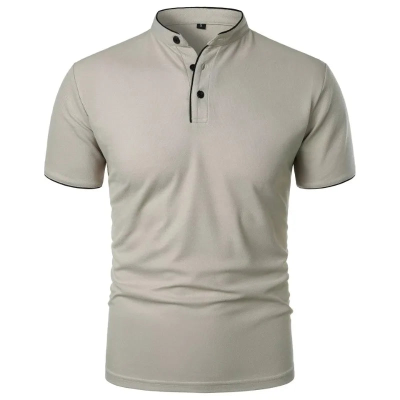 Men's Breathable Half-Button T-Shirt
