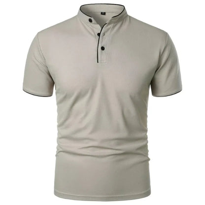 Men's Breathable Half-Button T-Shirt