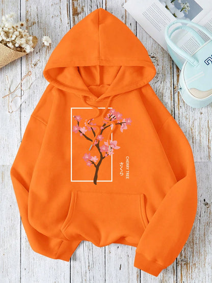 Cherry Blossom Tree in Full Bloom Women’s Loose Hoodie