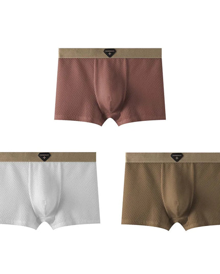 3-Pack Men's Ice Silk Boxers - Cool, Breathable, and Comfortable