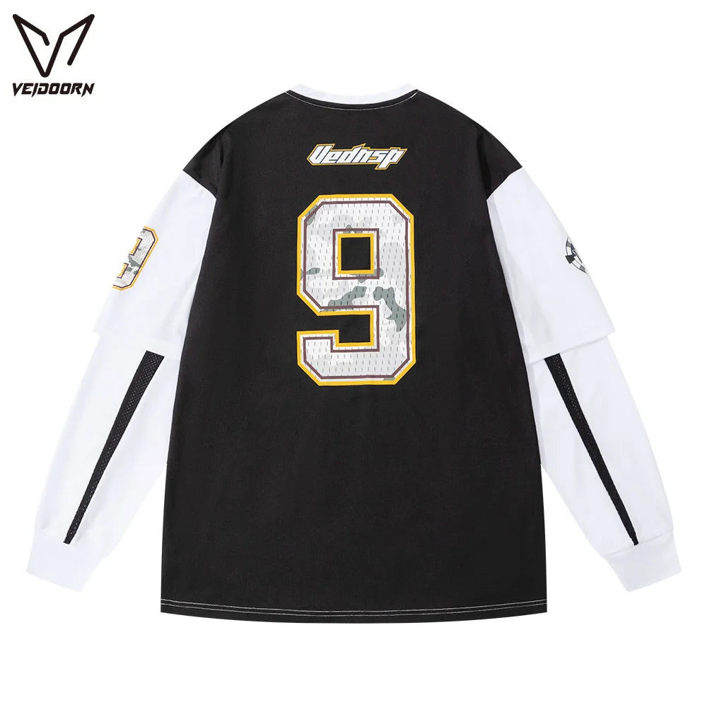 Veidoorn Men's Long Sleeve Athletic Workout Sweater – Comfortable Activewear for Men