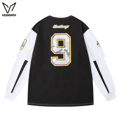 Veidoorn Men's Long Sleeve Athletic Workout Sweater – Comfortable Activewear for Men