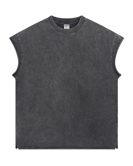 ZODF Unisex Cotton Tank Top – Oversized Loose Fit Sleeveless Vest