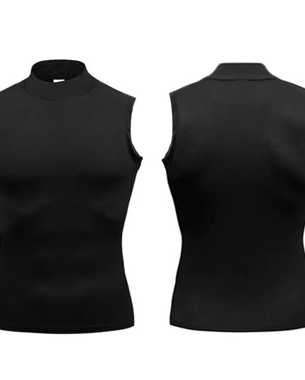 Men's Elastic Quick-Dry Slim Fit Turtleneck Vest