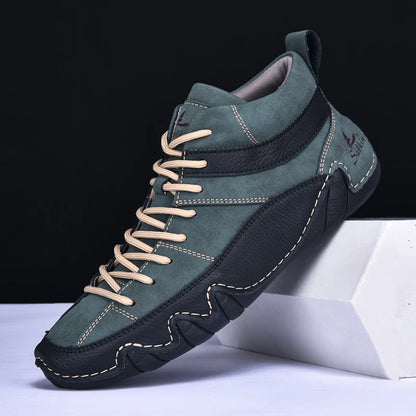 Premium Breathable Faux Leather High Top Sneakers for Men